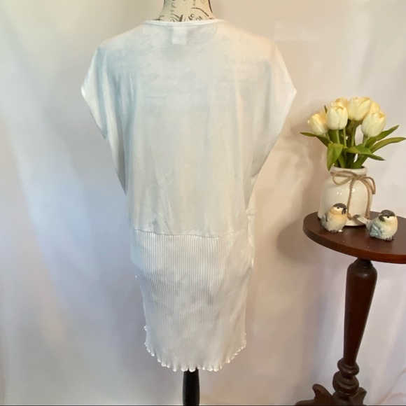 Dotti Solid White Bathing Suit Coverup Wrap Side tie Crossover Style Classic - Picture 3 of 6